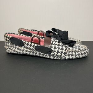 Womens SPERRY TOP SIDER Skiff Sequin Houndstooth Print Loafers / Size 8.5 Medium